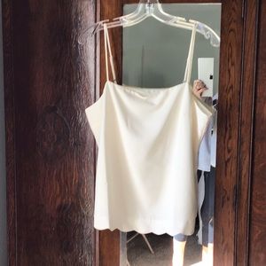 J Crew cami with scalloped bottom size 12
